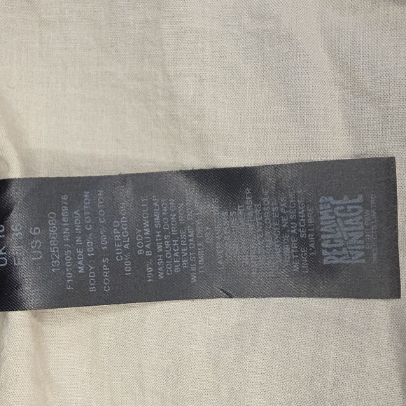 Reclaimed Vintage Cream Elastic Waist Skirt - Picture 6 of 10